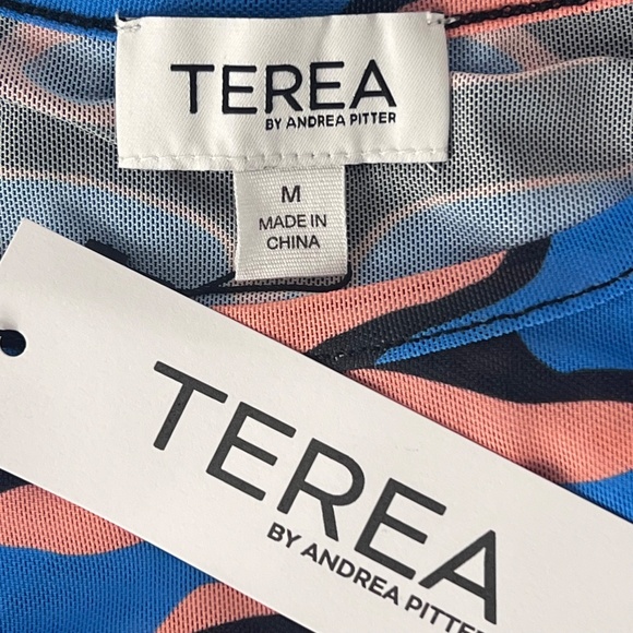 Terea by Andrea Pitter Blue Sleeveless Mesh Bodysuit Size Medium New with Tag - Picture 4 of 7